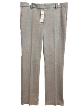 NWT Ann Taylor Women's Size 10 The Straight Mid Rise Full Length Gray Dress Pant